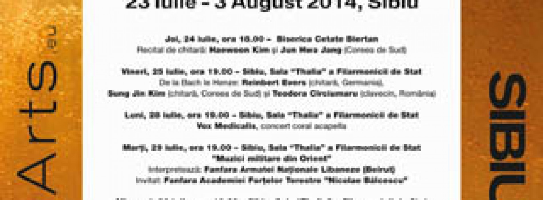 Festivalul ICon Arts, Sibiu, 23 iulie – 3 august