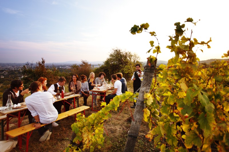 Heuriger, tradiția vienezilor de a se bucura toamna de vinul nou