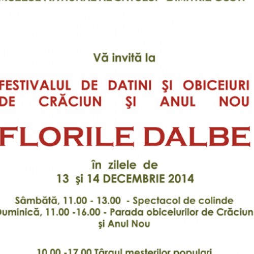„Florile Dalbe”, 13-14 decembrie, la Muzeul Satului
